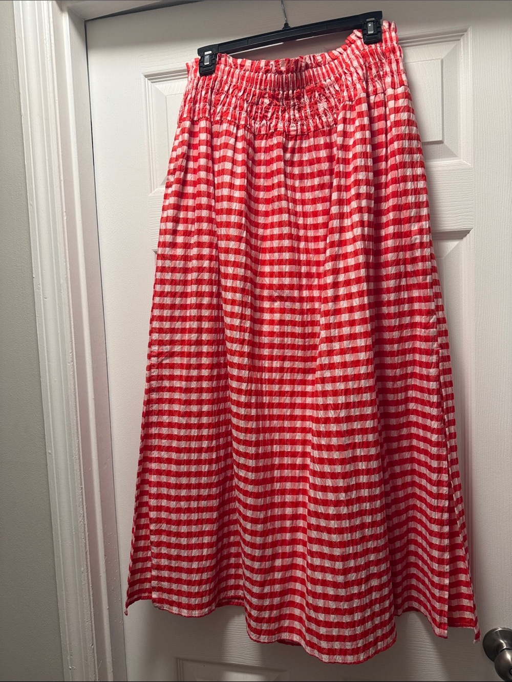 Universal Thread Red and White Gingham Maxi Skirt